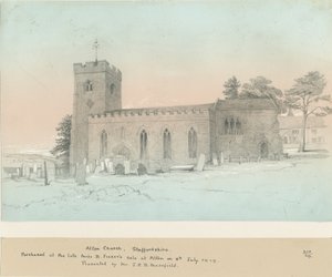 奥尔顿教堂（Alton Church）：铅笔素描，nd [？19th cent] 作者 不明