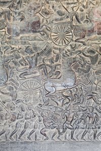 柬埔寨吴哥窟北部画廊的浅浮雕 作者 未知艺术家