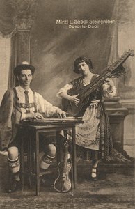 德国巴伐利亚二重奏，c.1910（明信片） 作者 未知艺术家