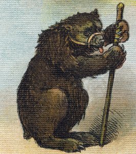 Bear. Engraving in "Alphabet de ma petite fille". Bernardin-Bechet and Fils, bookseller-publishers, Paris, around 1895. Unbreakable album on canvas. Bibliotheque des Bebes. 12 pages. Album containing a reading method and an illustrative abecedary. Dim: 29, 作者 不明