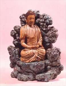 明代绿松石矩阵宝座上的佛像 作者 不明