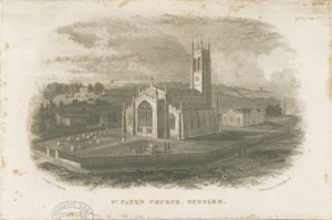 Burslem-圣保罗教堂：钢版画，未加工[c 1830] 作者 不明