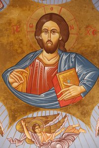 Pedoulas正统教堂的天花板壁画。Christ pantocrator, 20150510, Pedoulas, 塞浦路斯 作者 不明