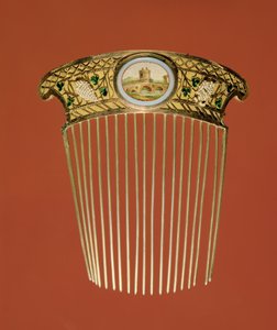 梳子，巴黎1788-1805年（金，银，珍珠，珐琅和马赛克） 作者 不明