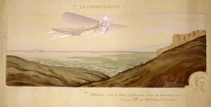 航空业的开始：1910 年 8 月 17 日，John Moisant 驾驶他的机械师驾驶他的两座 Bleriot 飞机，在英吉利海峡进行了第一次客运 作者 不明