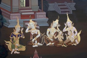 大布列塔尼省温布尔登市佛光寺乌波萨塔（神殿）的壁画细节 作者 不明