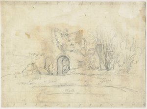 达德利城堡-“守望者之塔”：铅笔素描，nd [？19th cent] 作者 不明