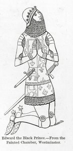 Edward the Black Prince, from the painted chamber,Westminster,1896 (engraving). 作者 不明