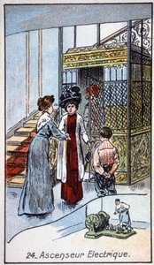 电动电梯，约 1910 年（插图） 作者 未知艺术家