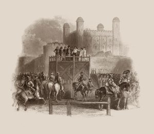 1553 年处决约翰-达德利（雕刻） 作者 未知艺术家