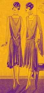 时尚：1928 年春天的晚礼服 作者 未知艺术家
