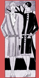 时尚：1928 年春天的连衣裙 作者 未知艺术家