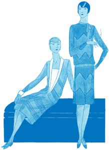 时尚：1928 年春天的连衣裙 作者 未知艺术家