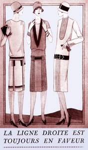 时尚：1928 年春天的连衣裙 作者 未知艺术家