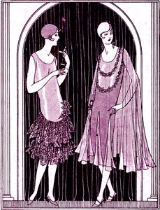 时尚：1925 年 5 月的晚礼服 作者 未知艺术家