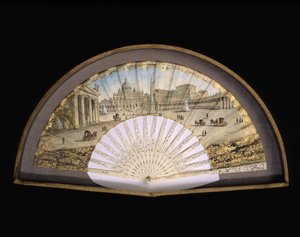 镶金纸的栅栏模型装饰着一幅水粉画，代表着大旅行的目的地，通常是18和19世纪的艺术家和知识分子在年轻时在地中海国家的实际旅行，为他们的 作者 不明