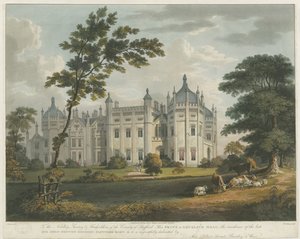 Forton-Aqualate Hall：有色浅绿色雕刻，编号[c 1814] 作者 不明