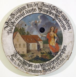 Franconian Museum Feuchtwangen Middle Franconian Bavaria Germany marksman target collection wedding target from 1756 with goddess Fortune 作者 不明