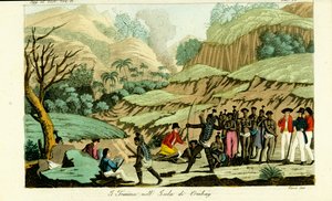 法国探险家在印度尼西亚的翁拜岛（Ombay）上为当地人作画 作者 不明
