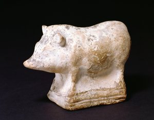 GR.4-1981 公元前 410-380 年希腊 Eleusis 的猪拨浪鼓（赤陶） 作者 不明