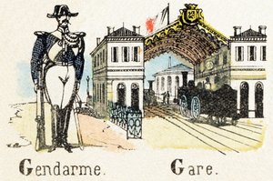 G-宪兵火车站-字母-儿童娱乐活动-图像传奇，意甲，约1890年（插图） 作者 不明
