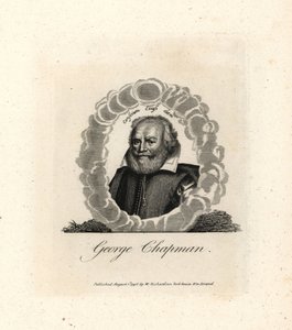 乔治-查普曼，英国戏剧家、翻译家和诗人，卒于 1634 年。威廉-理查德的《格兰杰英国传记史插图》中的铜版画，伦敦 作者 未知艺术家