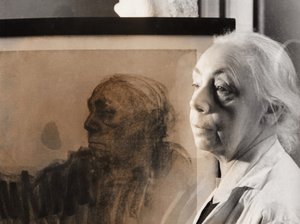 德国画家、平面艺术家和雕塑家 Kaethe Kollwitz，德国，1940 年左右（黑白照片） 作者 未知艺术家