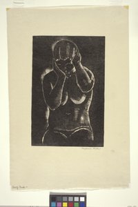 半裸（木刻版画） 作者 未知艺术家