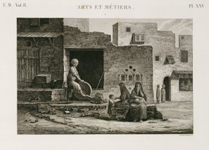五金和铁器 磨刀机，埃及，约1798年 作者 不明