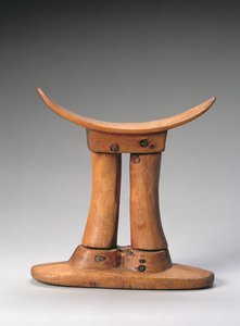 公元前1550-1069年，新王国埃及人，头枕（木头） 作者 不明