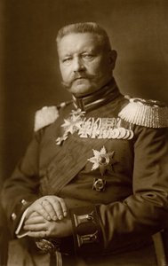 历史。德国。保罗-冯-兴登堡将军。照片，德国，约 1914-16 年。(明信片） 作者 未知艺术家