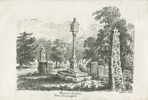 伊兰教会-古代十字架：石版画，1849年 作者 不明