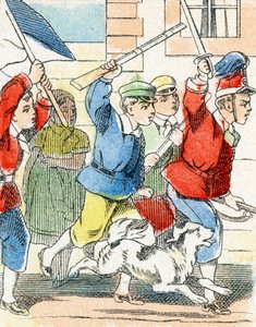 游戏：突击 - 字母表 - 儿童娱乐 - 图像epnal，流行的意甲c.1890（插图） 作者 不明