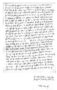 托马斯·莫尔 (Thomas More) 给亨利八世国王的信，写在他位于切尔西 (Chelsea) 的家中，3 月 5 日 作者 不明