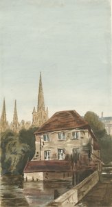 利奇菲尔德（Lichfield）-司法常务官的宅邸：水彩画，nd [？19th cent] 作者 不明