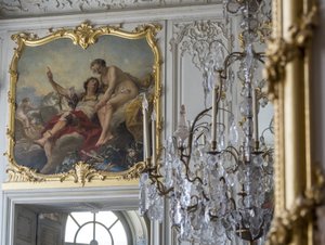 火星和金星。Carle Van Loo（1705-1765）的绘画。巴黎Soubise酒店的王子厅 作者 不明