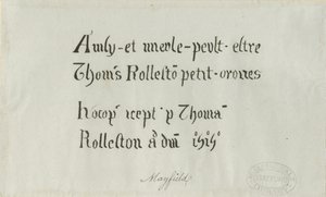 梅菲尔德教堂（Mayfield Church）-托马斯·罗尔顿（Thomas Rolleston）题词：钢笔画，nd [？18th cent] 作者 不明