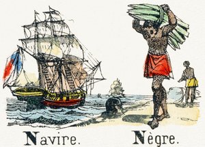 N - Navire Negre - Child Entertainment Alphabet c.1890（石版画） 作者 不明