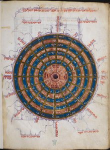 Or.11796 f.57v 圆形天文台（纸张上的墨水和彩色图案） 作者 未知艺术家