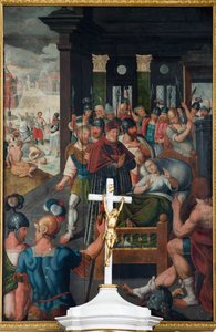 教区教堂（Parochiekerk Sint-Michiel、Cornelius en Ghislenus）。 内部的。 绘画。 作者 未知艺术家