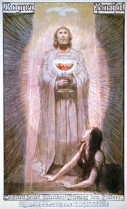 帕西法尔与格拉尔，昆德拉逝世，20 世纪初（明信片） 作者 未知艺术家