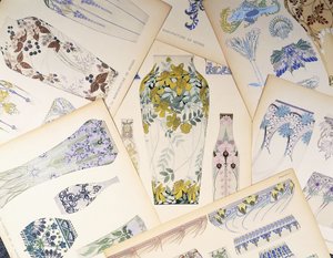 Sevres设计的彩色板；塞夫雷斯工厂的盒子， 作者 不明