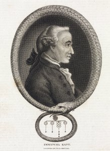 Portrait du philosophe Emmanuel Kant (1724-1804), dans un cadre forme par un serpent qui se mord la queue 作者 不明