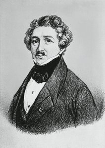 路易-雅克-曼德-达盖尔（1787-1851）的肖像，法国艺术家、物理学家和化学家，因发明达盖尔照相术而闻名。 作者 William M. Timlin