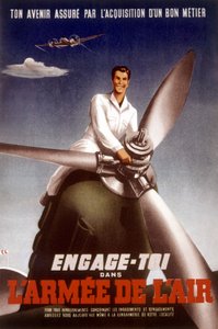 法国空军鼓励年轻人参军的海报，约1960年 作者 不明