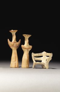 公元前1400-1200年，Psi型女性偶像，Tau型女性偶像和宝座模型 作者 不明