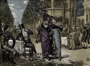 摄政时期的时尚："美女与贵妇"。 作者 未知艺术家