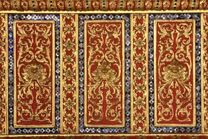 雕塑。大理石寺庙。Wat Benchamabophit Dusitvanaram Ratchaworawiharn.1899.曼谷。泰国 作者 不明
