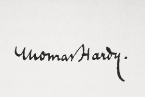 作者 Thomas Hardy 的签名，来自 King Albert