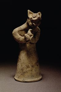 狮头恶魔雕像，美索不达米亚，公元前 5000-1000 年（陶土） 作者 不明